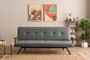 Atelier Del Sofa Zven - Sofá-Cama de 3 Plazas Gris Claro